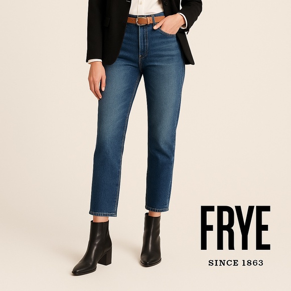 FRYE Straight Leg Jeans • Size 10/30 • Medium Wash Denim - Picture 1 of 10